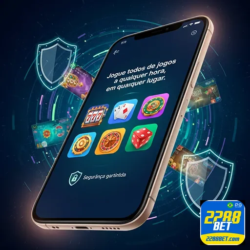 Imagem de smartphone com tela de app casino acessando promoções