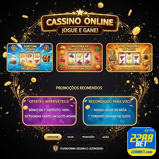 Jogador aproveitando promoções em casino digital na 2288bet